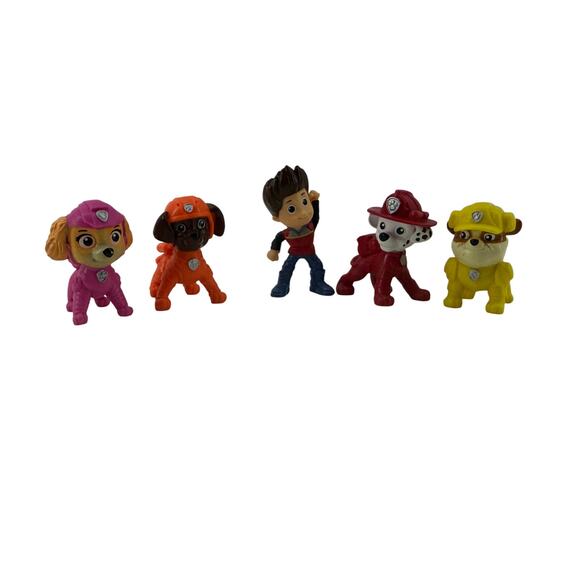 Paw Patrol Figures 5 Pack Motionless Toy Skye Zuma Ryder Marshall Rubble Cake - Picture 1 of 6